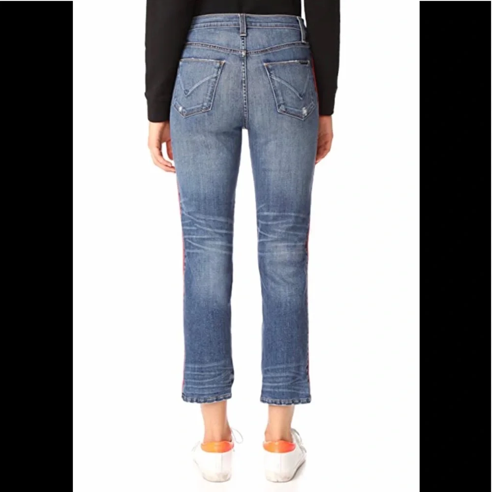 Hudson Zoey High Rise Red Tuxedo stripes Jeans 27 - Picture 15 of 16